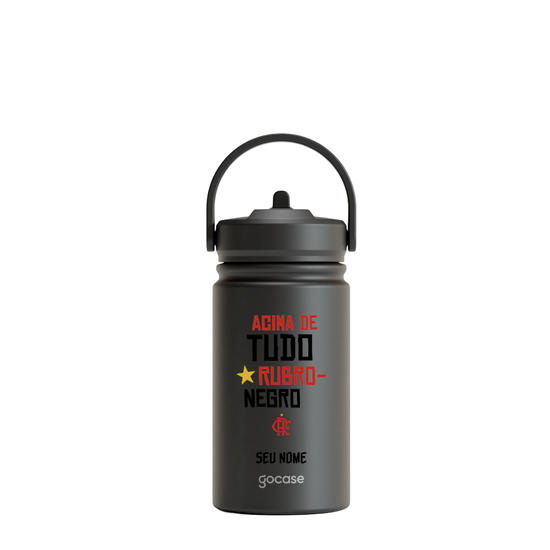 Garrafa Térmica Mini + Ebook - Flamengo - Acima de Tudo Rubro-Negro