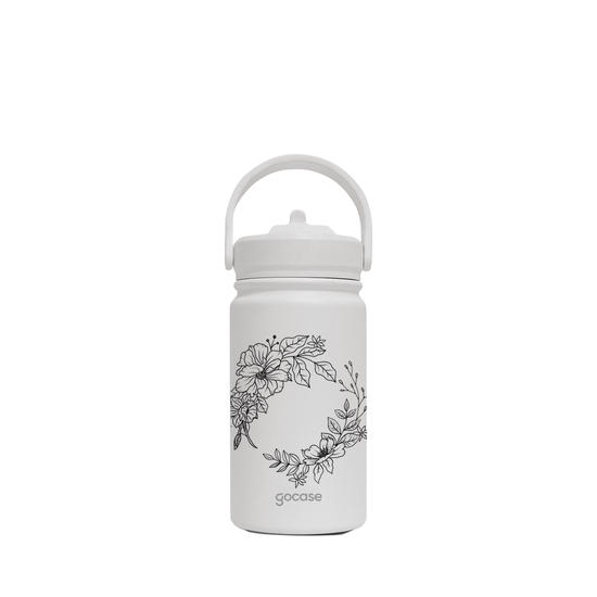 Garrafa Térmica Mini - Floral Linear com Iniciais