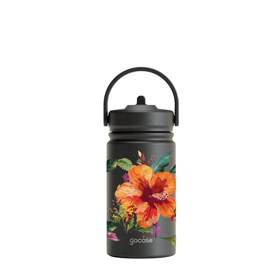 Garrafa Térmica Mini + Ebook - Flores Tropicais