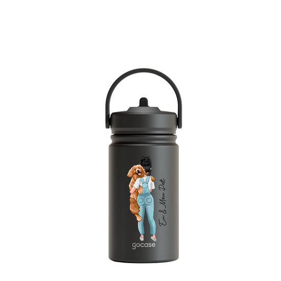 Garrafa Térmica Mini + Ebook - Garota com Pet