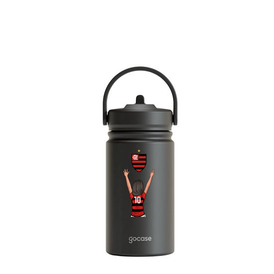 Garrafa Térmica Mini + Ebook - Flamengo - Garota Rubro-Negra