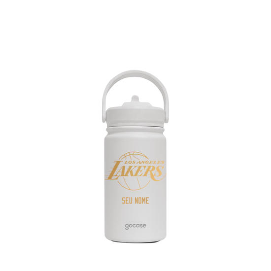 Garrafa Térmica Mini + Ebook - Los Angeles Lakers - Escudo Dourado