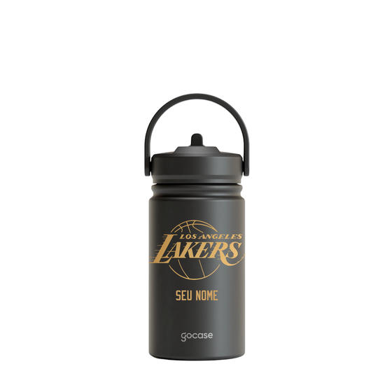 Garrafa Térmica Mini + Ebook - Los Angeles Lakers - Escudo Dourado Garrafa Térmica Mini + Ebook - Los Angeles Lakers - Escudo Dourado