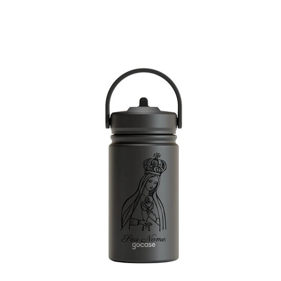 Garrafa Térmica Mini + Ebook - Nossa Senhora de Fátima Line Art