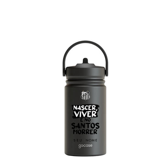 Garrafa Térmica Mini + Ebook - Santos - Nascer, Viver e no Santos Morrer