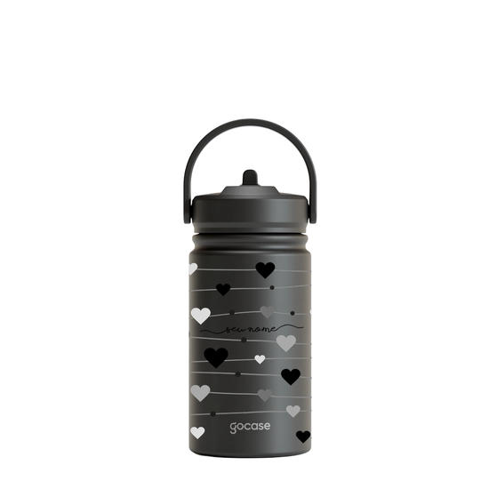 Garrafa Térmica Mini + Ebook - Varal de Corações 360º