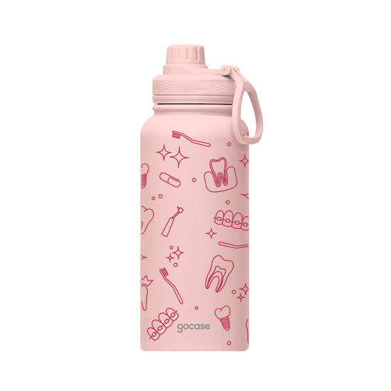 Garrafa Térmica Fresh Rosa + Ebook - Odontologia 