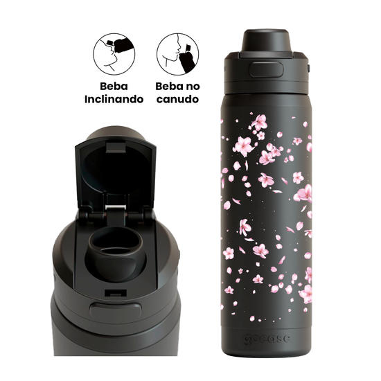 Garrafa Térmica Flip Pro - Cerejeiras Flutuantes
