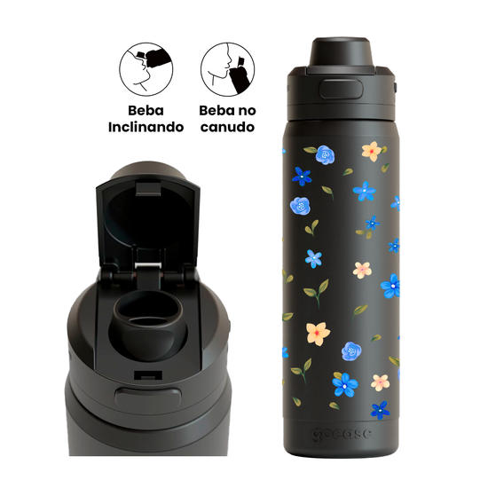 Garrafa Térmica Flip Pro - Cute Flower
