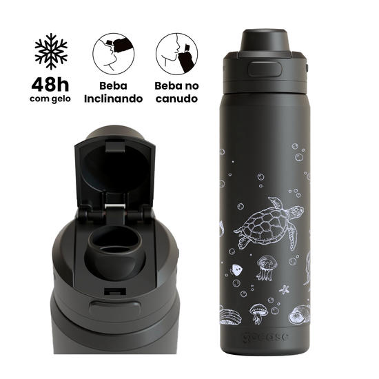 Garrafa Térmica Flip Pro - Deep Ocean