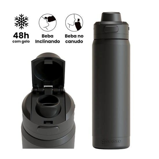 Garrafa Térmica Flip Pro - Iniciais Cursivas