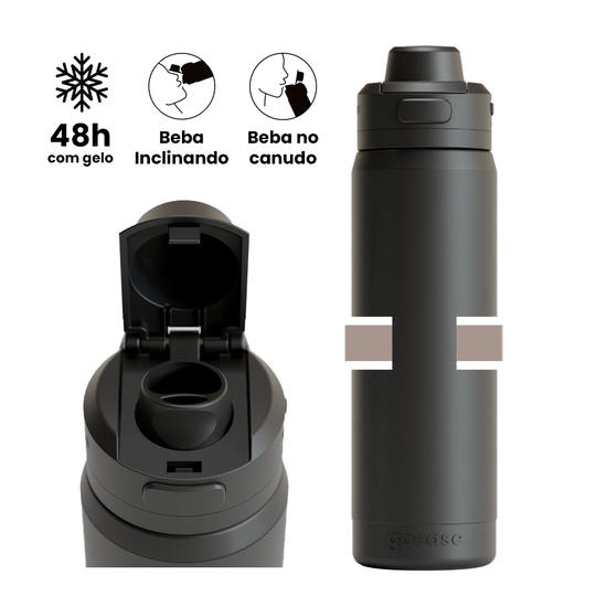 Garrafa Térmica Flip Pro -  Inicial Faixa