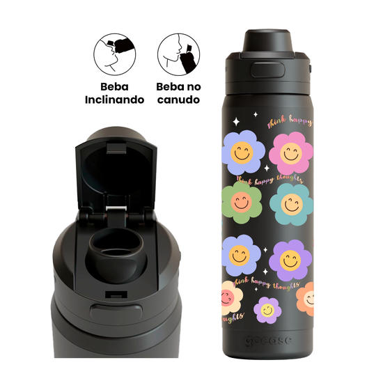 Garrafa Térmica Flip Pro - Smile Flowers