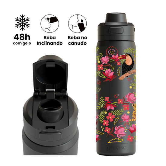 Garrafa Térmica Flip Pro - Tropicália