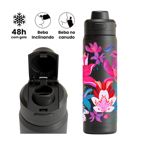 Garrafa Térmica Flip Pro - Wild Floral