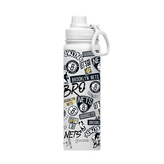 Garrafa Térmica Fresh + Ebook - Brooklyn Nets - Colagem