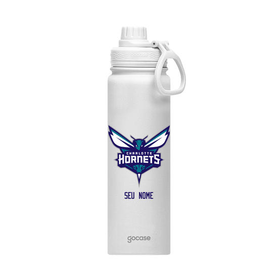 Garrafa Térmica Fresh + Ebook - Charlotte Hornets - Logo