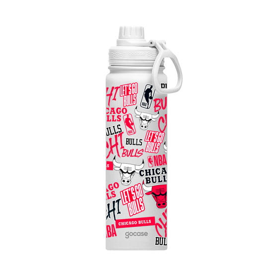 Garrafa Térmica Fresh + Ebook - Chicago Bulls - Colagem
