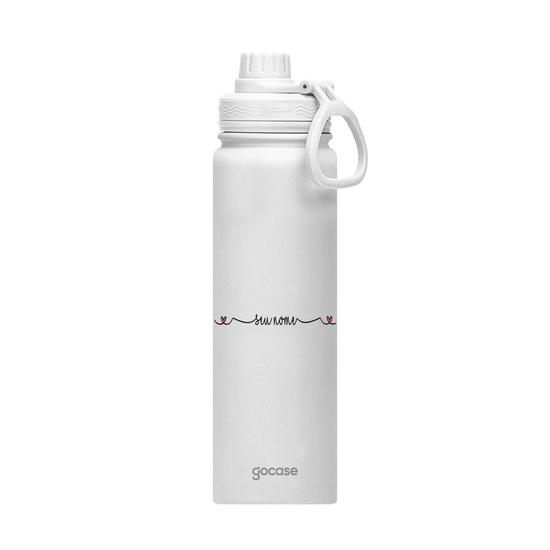  Garrafa Térmica Fresh - Corações com Nome Vertical