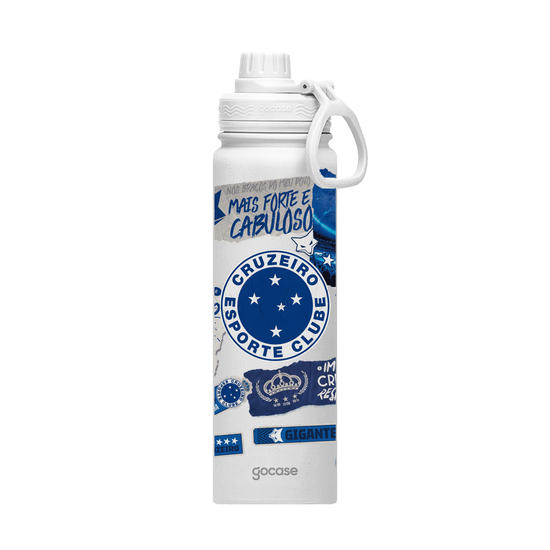 Garrafa Térmica Fresh + Ebook - Cruzeiro - Colagem 2024