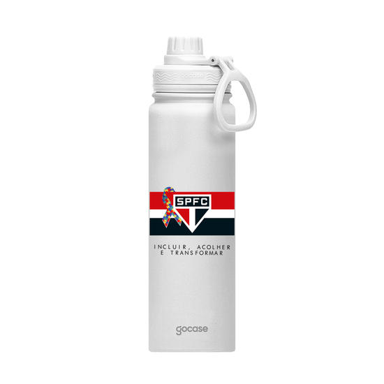 Garrafa Térmica Fresh + Ebook - São Paulo - Uniforme 1 2019 Abril Azul
