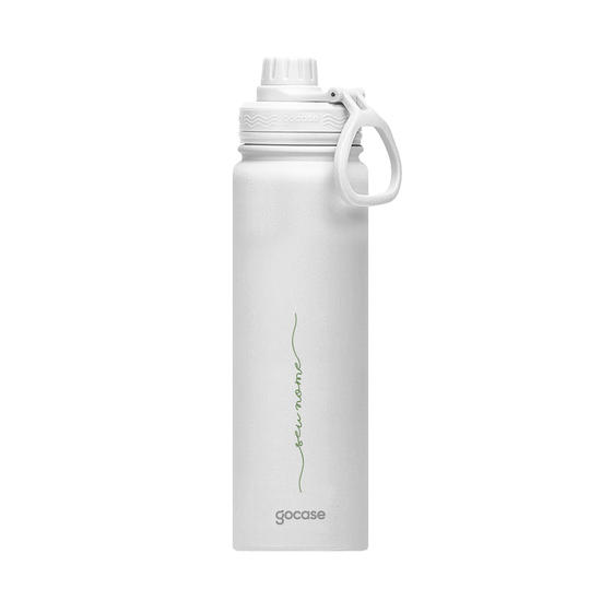  Garrafa Térmica Fresh - Flores com Nome