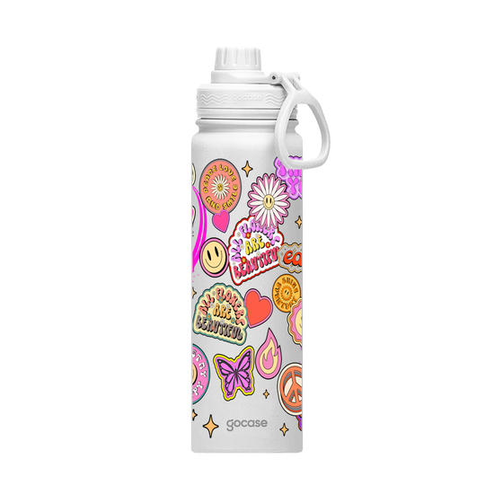 Garrafa Térmica Fresh + Ebook - Good Vibes Stickers
