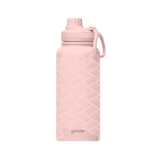 Garrafa Térmica Fresh + Ebook - Wave Lines Rosa