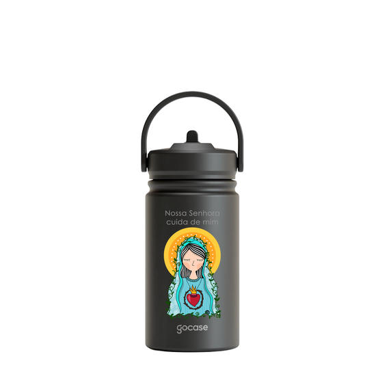 Garrafa Térmica Mini + Ebook - Dani Purper - Nossa Senhora Cuida de Mim