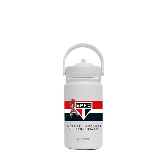 Garrafa Térmica Mini + Ebook - São Paulo - Uniforme 1 2019 Abril Azul