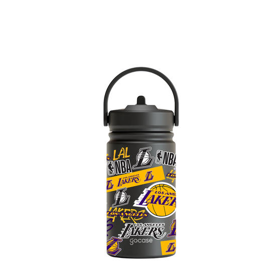 Garrafa Térmica Mini + Ebook - Los Angeles Lakers - Colagem Garrafa Térmica Mini + Ebook - Los Angeles Lakers - Colagem