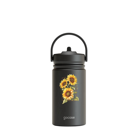 Garrafa Térmica Mini + Ebook - Retrato Girassol