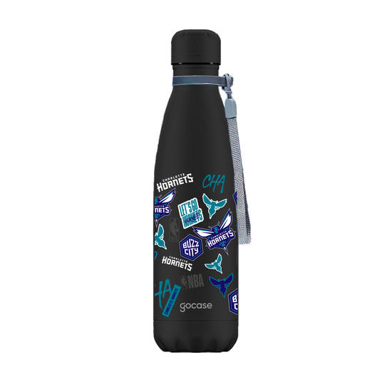 Garrafa Térmica Urban + Ebook - Charlotte Hornets - Colagem