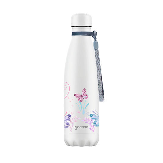 Garrafa Térmica Urban - Borboletas com Aquarela