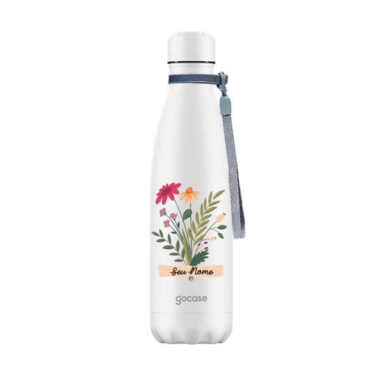 Garrafa Térmica Urban - Flores com Fita