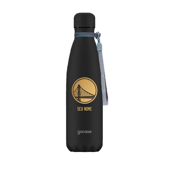 Garrafa Térmica Urban + Ebook - Golden State Warriors - Escudo Dourado
