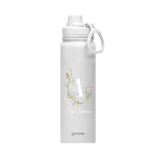 Garrafa Térmica Fresh + Ebook - Inicial Arranjo de Flores