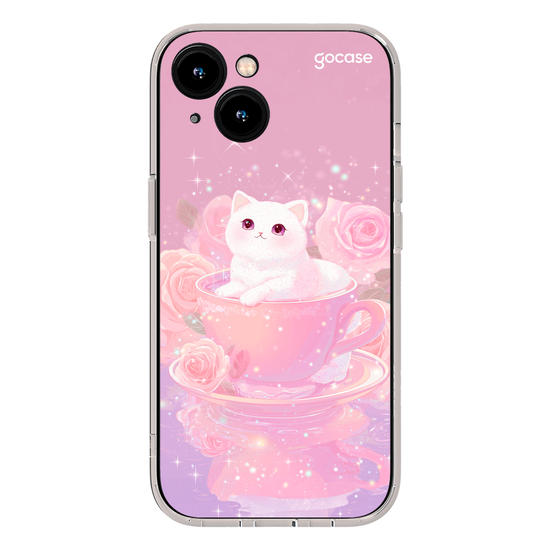 Capinha para celular  Gatinha Tea Time