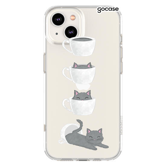 Capinha para celular Gatinho de café 