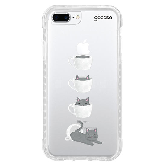 Capinha para celular Gatinho de café 