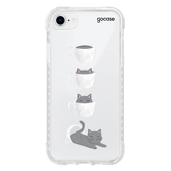 Capinha para celular Gatinho de café 