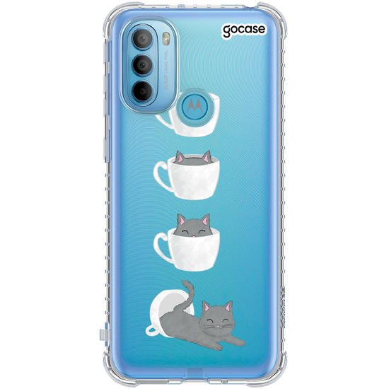 Capinha para celular Gatinho de café 