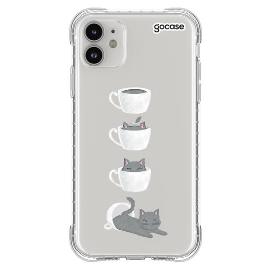 Capinha para celular Gatinho de café 