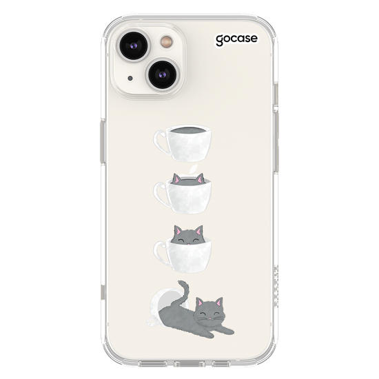 Capinha para celular Gatinho de café 