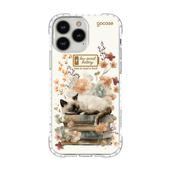 Capinha para celular  Booklover - Gatinho Deitado Nos Livros