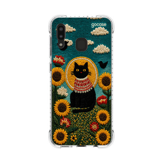 Capinha para celular  Gatinho E Girassóis