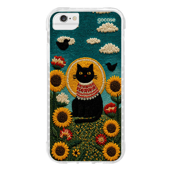 Capinha para celular  Gatinho E Girassóis