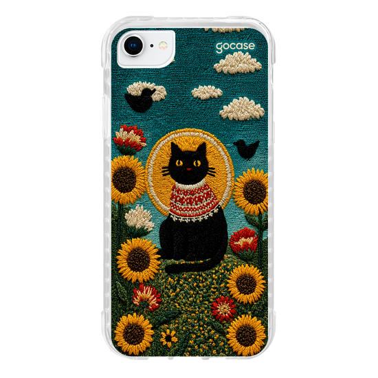 Capinha para celular  Gatinho E Girassóis