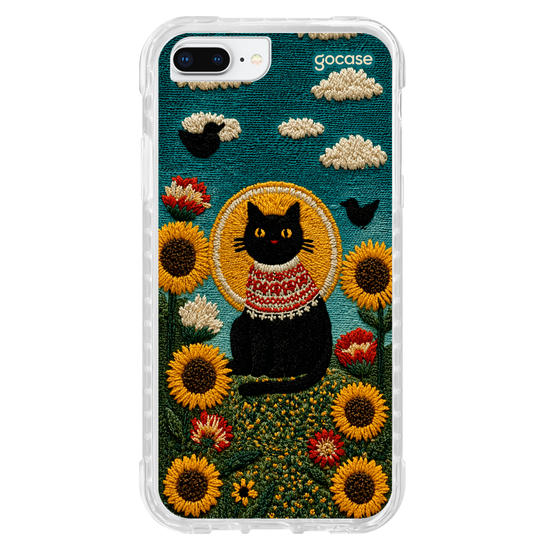 Capinha para celular  Gatinho E Girassóis