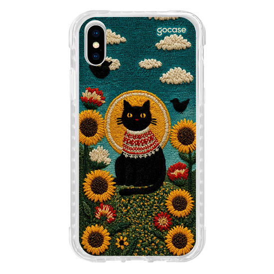 Capinha para celular  Gatinho E Girassóis